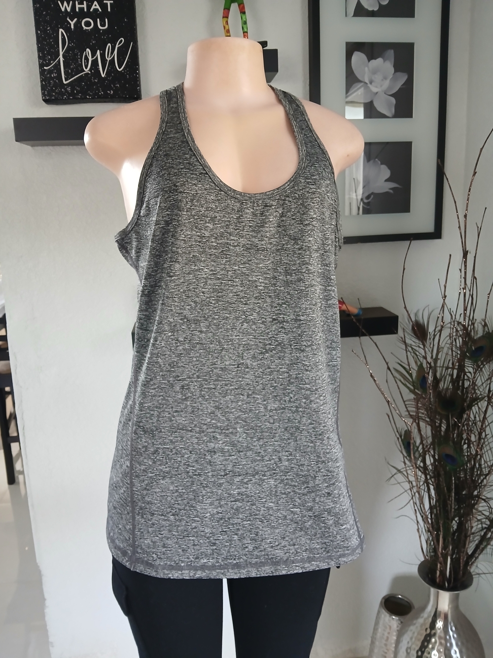 Women's Gray Heather Racerback Tank Top